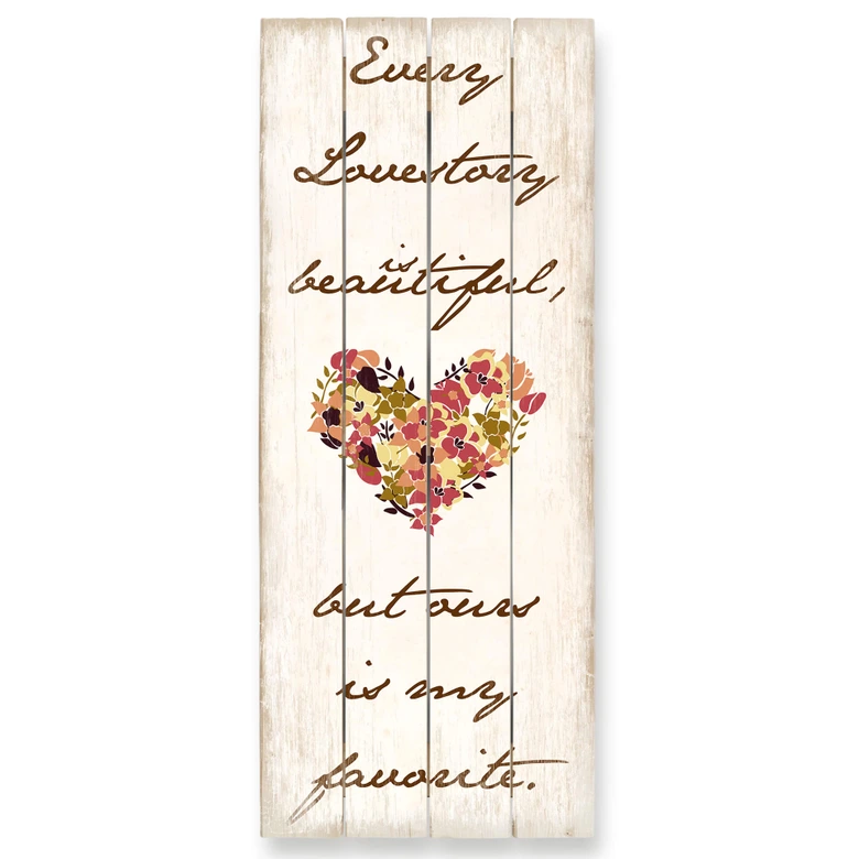 Holzbild Every Lovestory is beautiful - Panorama 