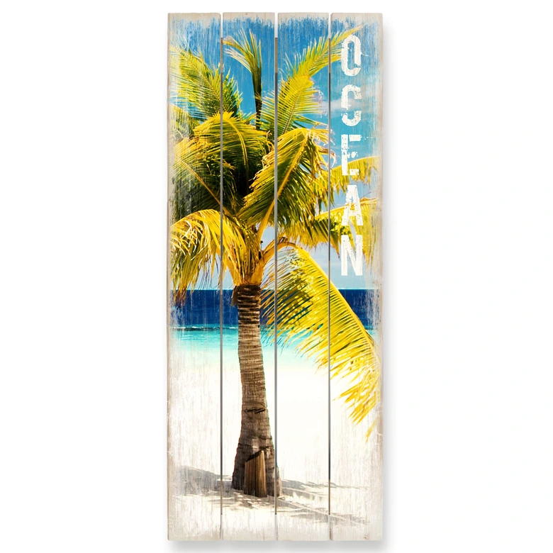 Holzbild Paradise - Ocean - Panorama 