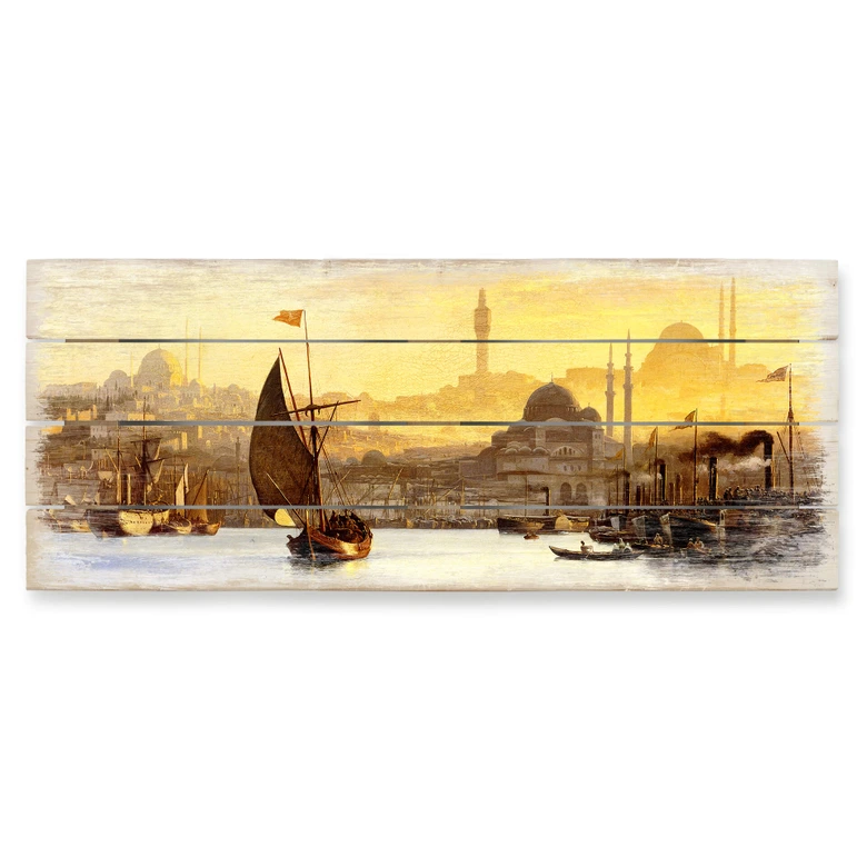 Holzbild Neumann - Konstantinopel - Panorama 