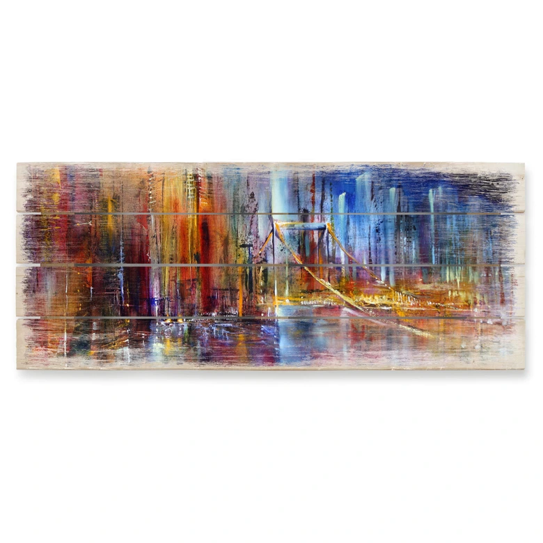 Obraz drewniany Schmucker - Widok miasta - Panorama 