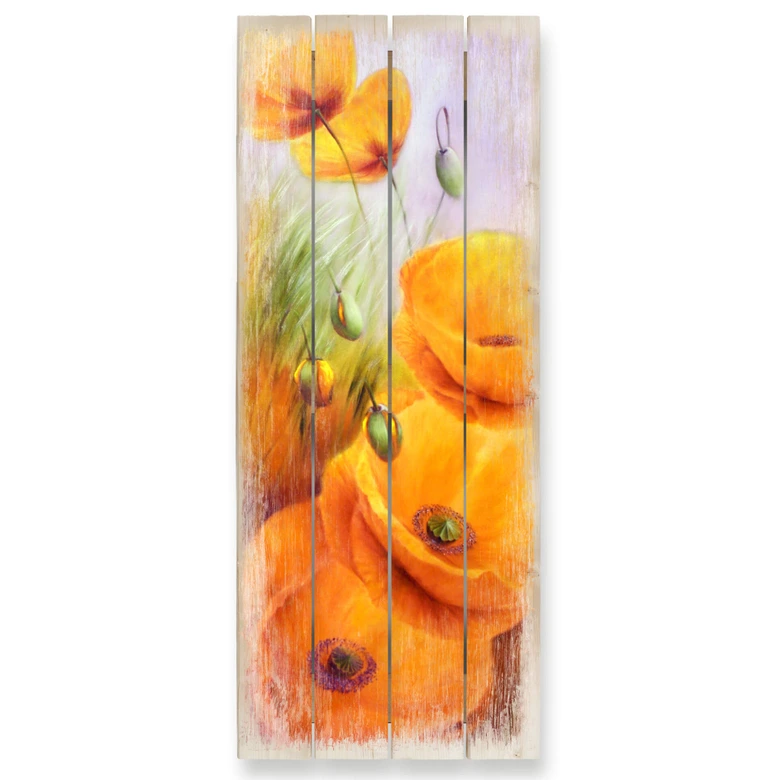 Holzbild Schmucker - Mohn im Feld 