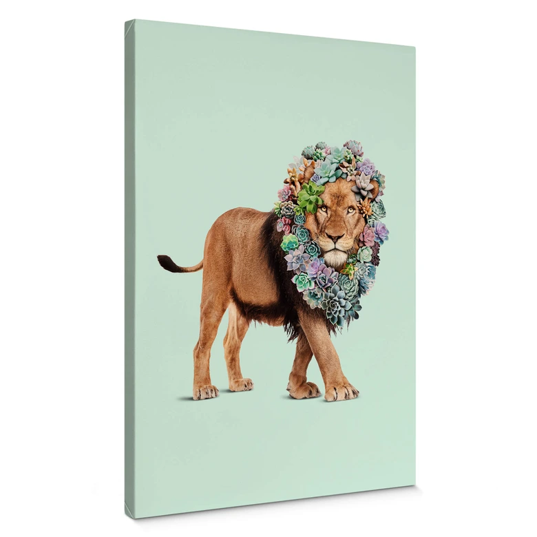 Leinwandbild Loose - Succulent Lion 