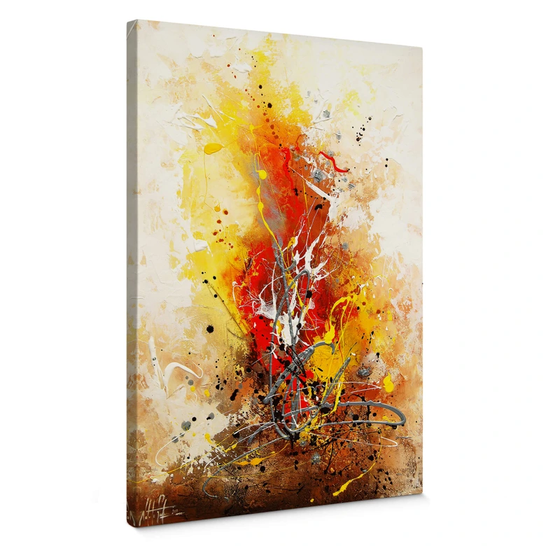 Leinwandbild Fedrau - Osterfeuer 