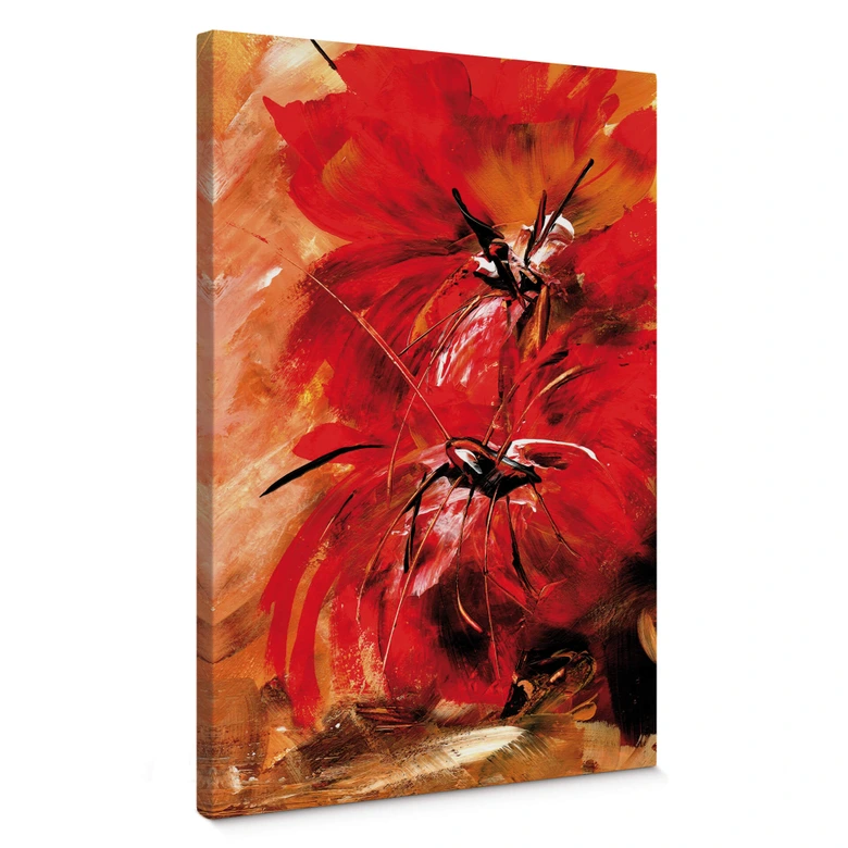 Leinwandbild Niksic - Feuerblumen 