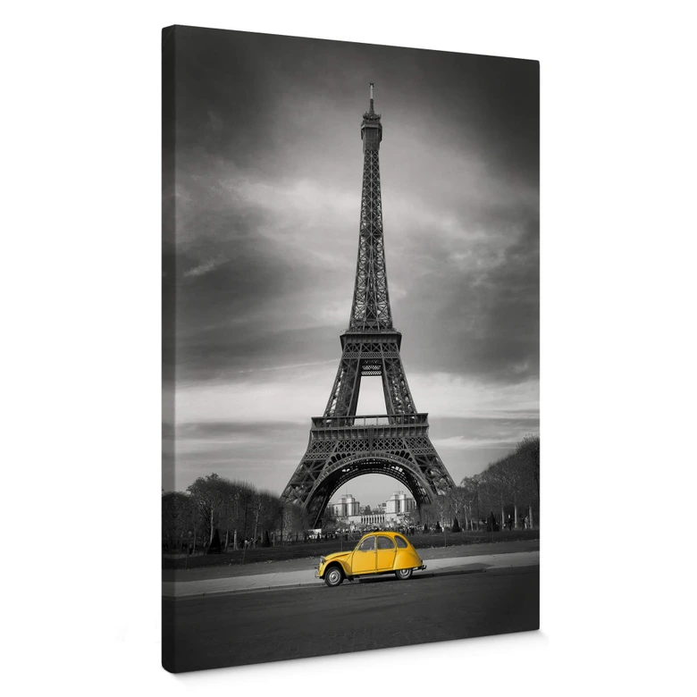 Canvas La Vie est Belle - geel 