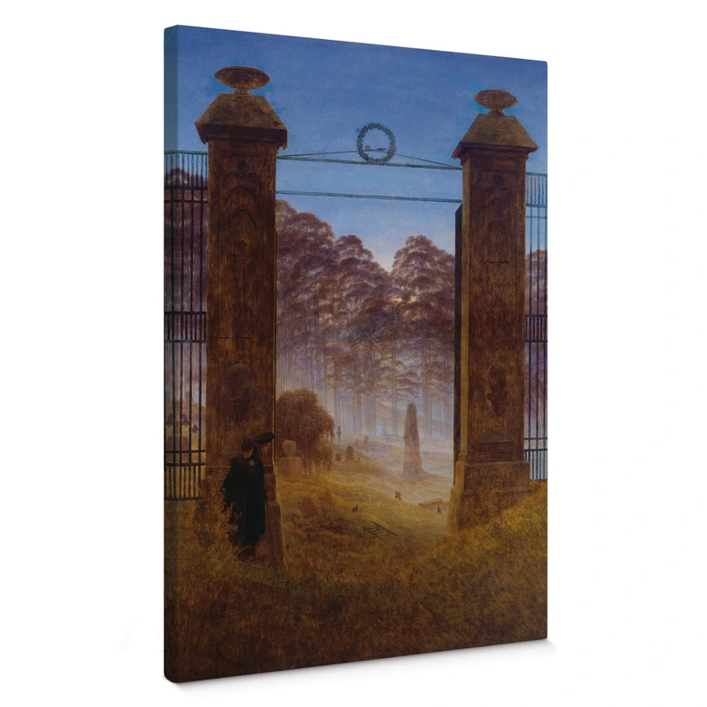 Leinwandbild Friedrich - Der Friedhof 