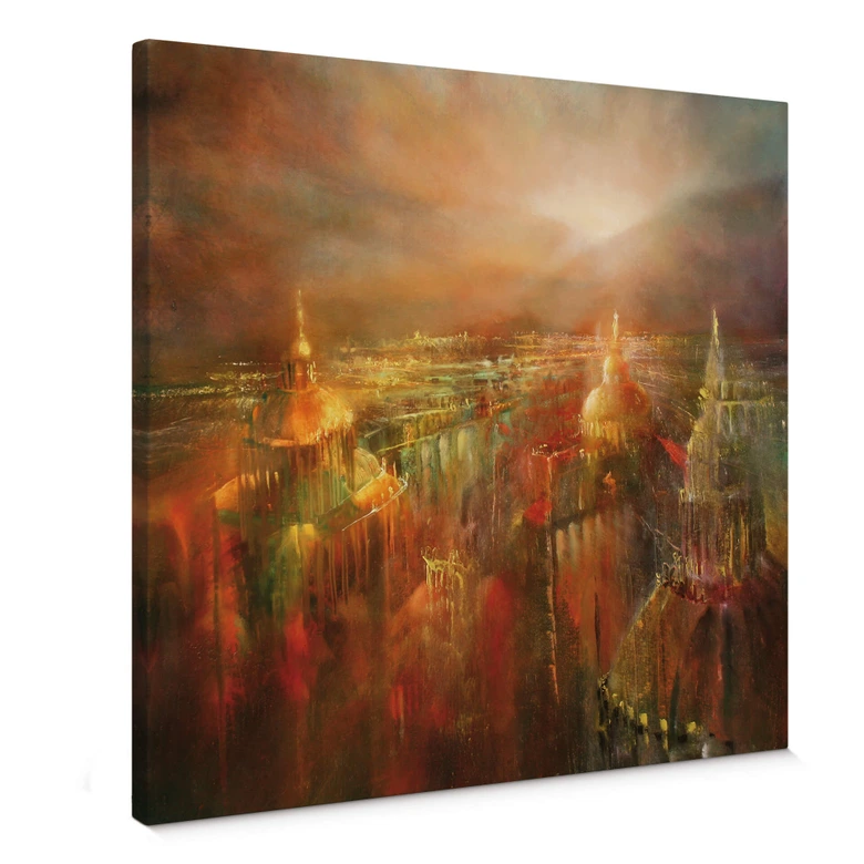 Leinwandbild Schmucker -  Die Stadt erwacht 