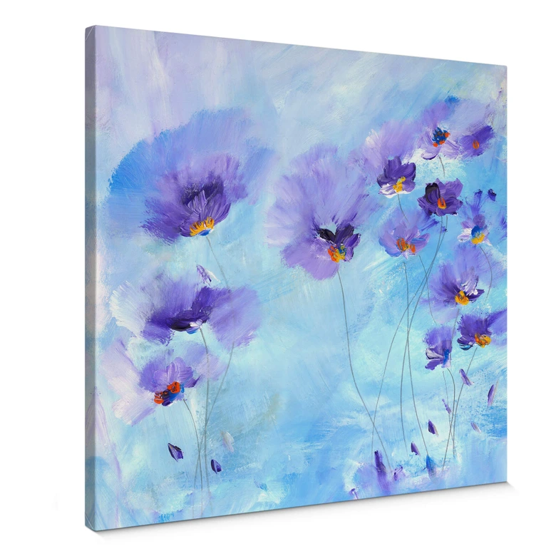 Leinwandbild Niksic - Rhapsody Blue - quadratisch 