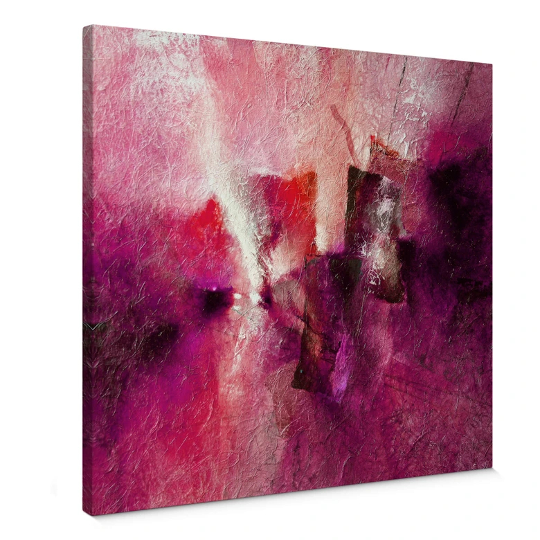 Leinwandbild - Schmucker - Abstrakte Komposition in Magenta 