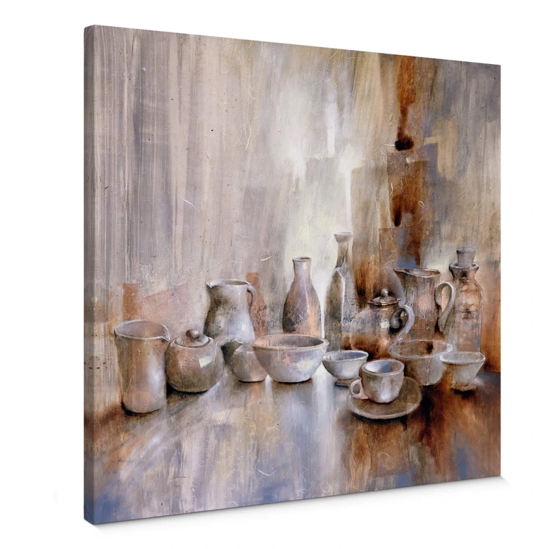 Leinwandbild Schmucker - Stillleben mit Teekanne 02 