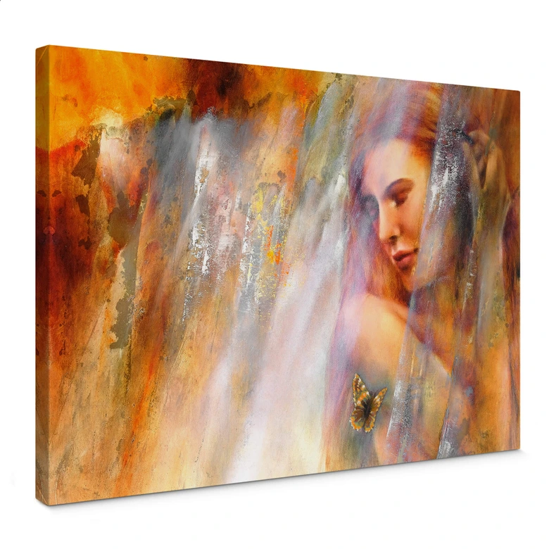 Tableau sur toile - Schmucker - Laura avec un papillon 