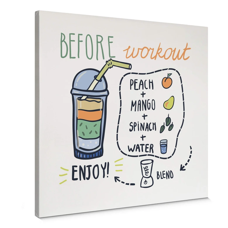 Leinwandbild Before Workout - quadratisch 
