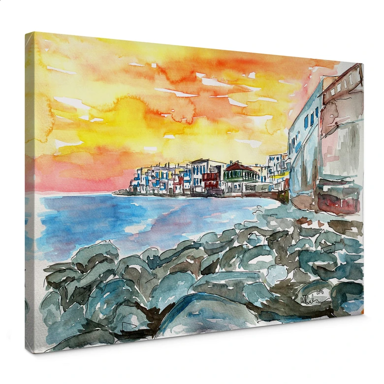 Leinwandbild Bleichner - Magnificent Mykonos 
