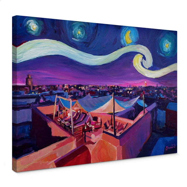 Tableau sur toile Bleichner - Marrakech de nuit 