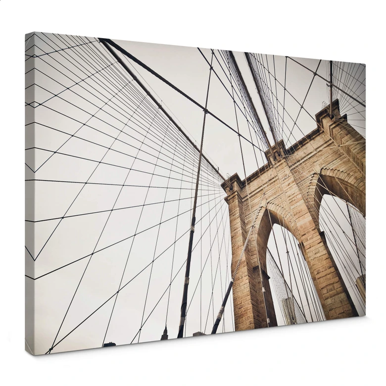 Leinwandbild Brooklyn Bridge - Perspektive 02 
