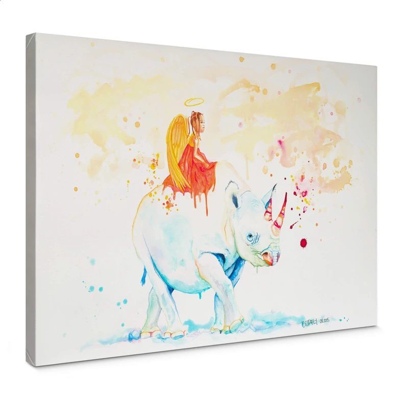 Leinwandbild Buttafly - Black Rhino 