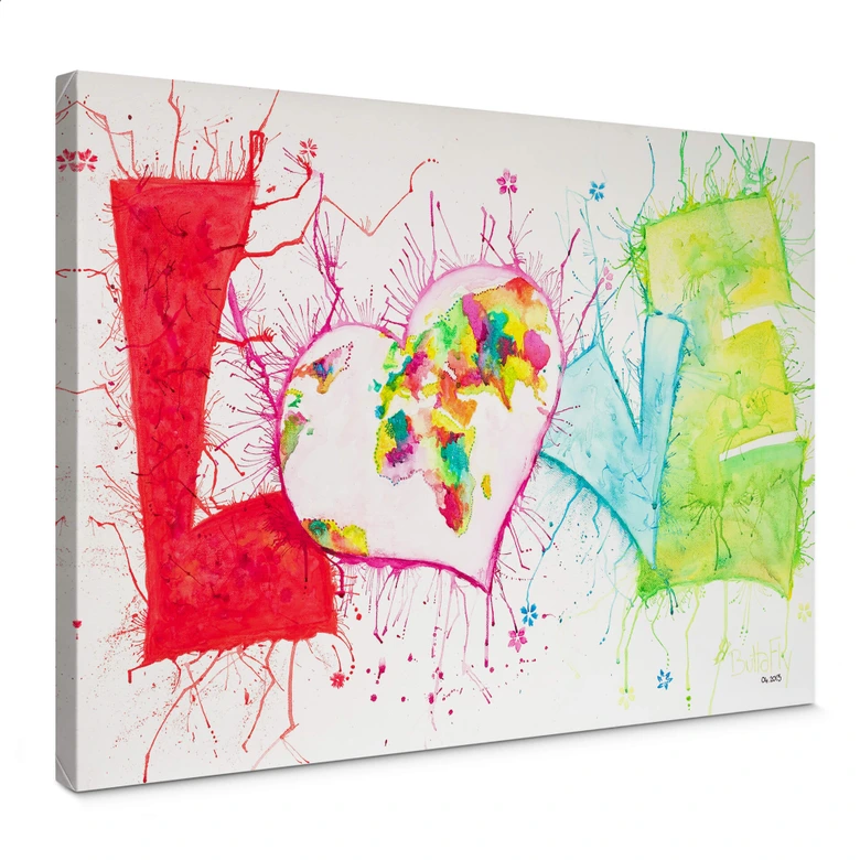 Leinwandbild Buttafly - Love 