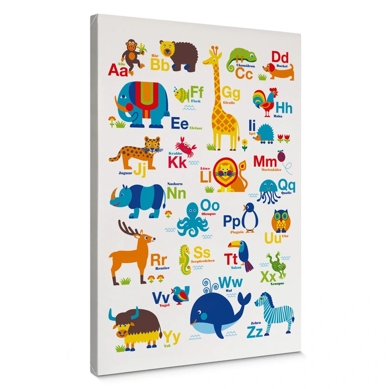 Leinwandbild byGraziela ABC Tiere 