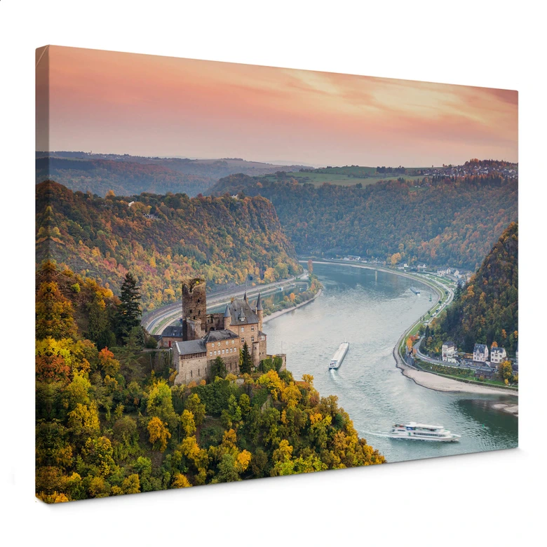 Leinwandbild Colombo - Der Rhein im Herbst 
