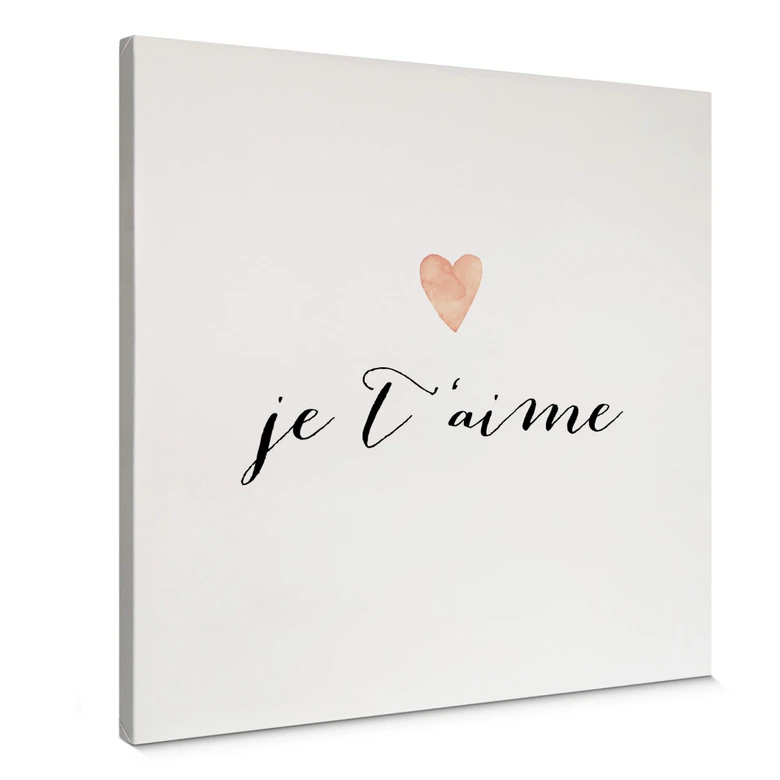 Leinwandbild Confetti & Cream - Je t'aime 