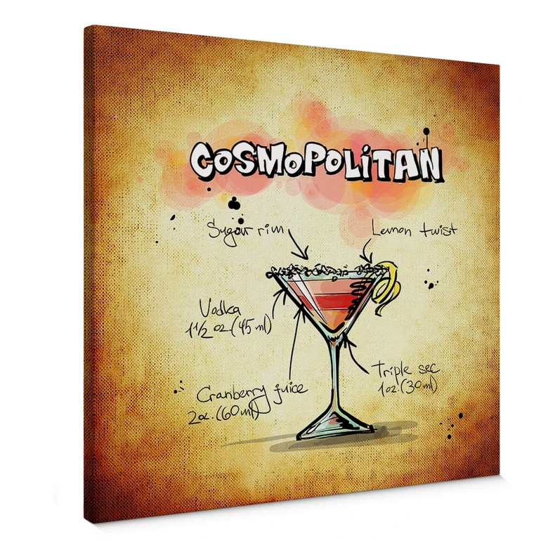 Leinwandbild Cosmopolitan - Rezept 