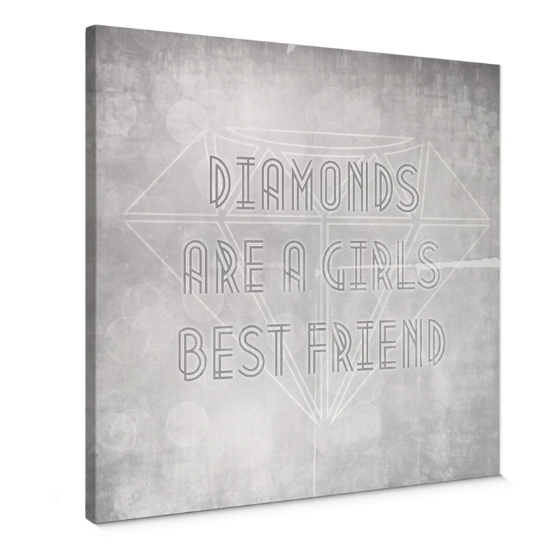 Leinwandbild Diamonds are a Girls best Friend 