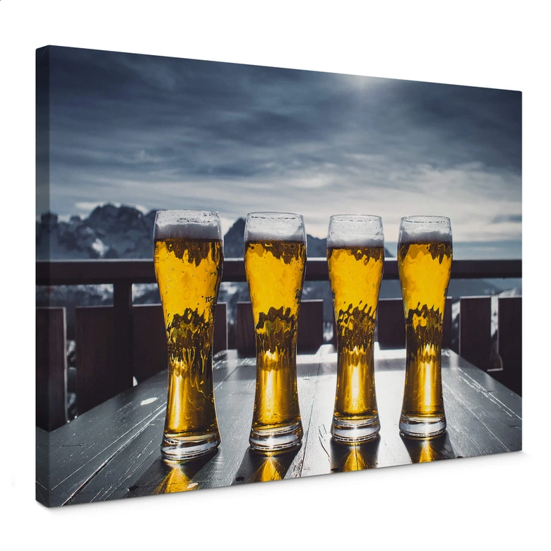 Canvastavla Iskall öl 