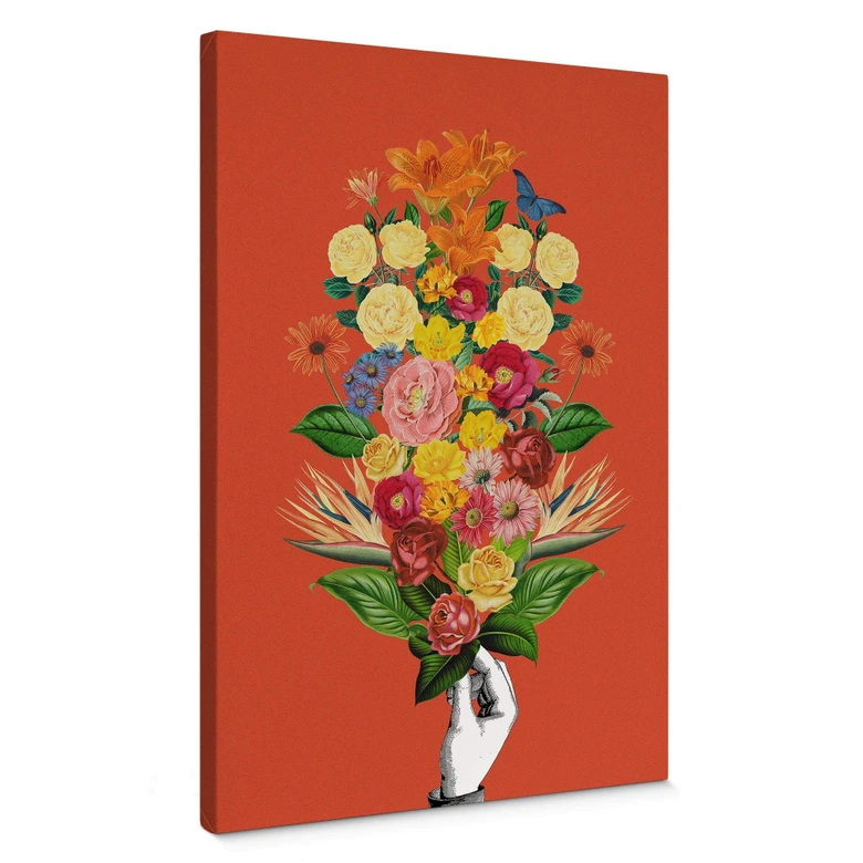 Leinwandbild Frida Floral Studio - Botanical Red 