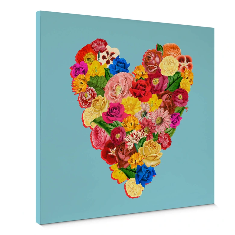 Tableau en toile Frida Floral Studio - Cœur Floral 