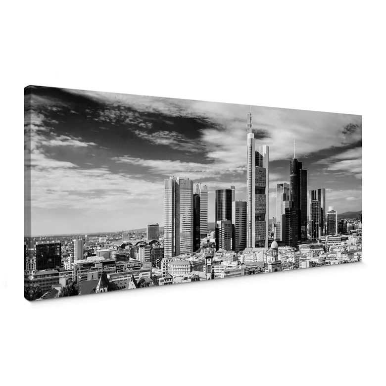 Leinwandbild Frankfurter Skyline - Panorama 