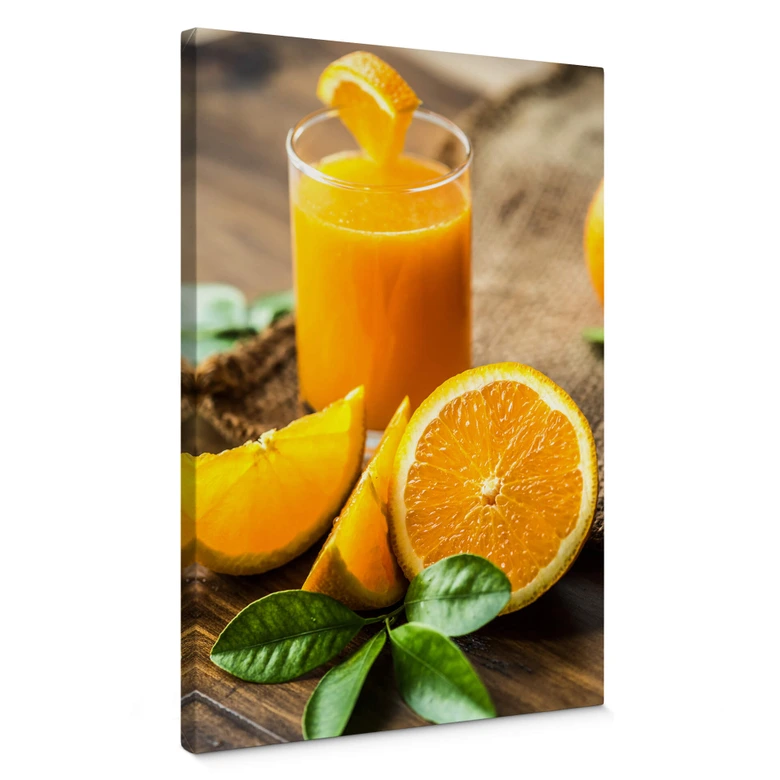 Leinwandbild Frischer Orangensaft 