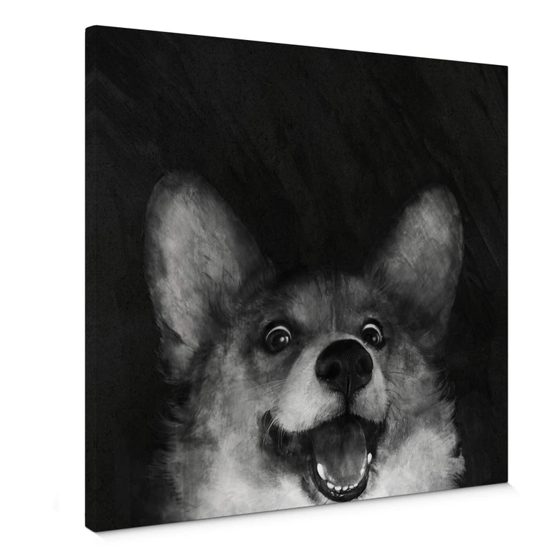 Leinwandbild Graves - Sausage Fox Corgi 