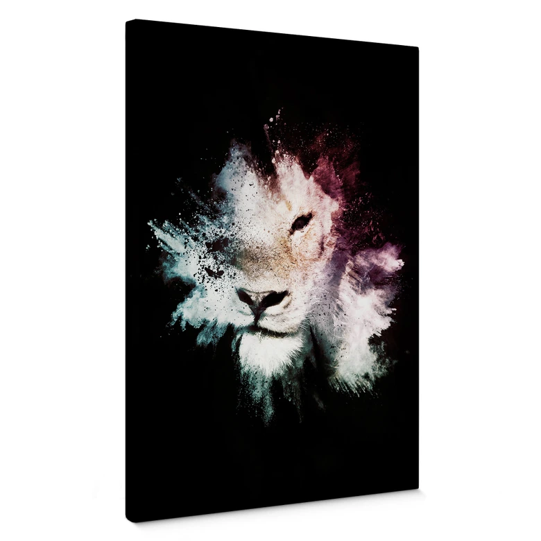 Leinwandbild Hugonnard - Wild Explosion: Löwe 