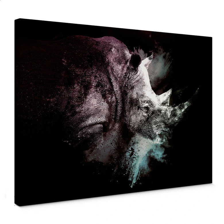 Lienzo Hugonnard - Explosión salvaje: Rinoceronte 