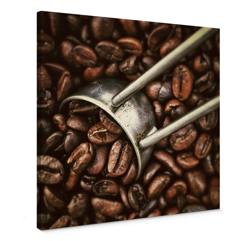 Leinwandbild Kaffeerösterei 