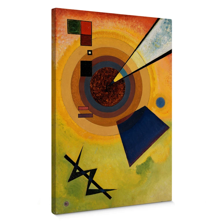 Leinwandbild Kandinsky - Grün und Rot 