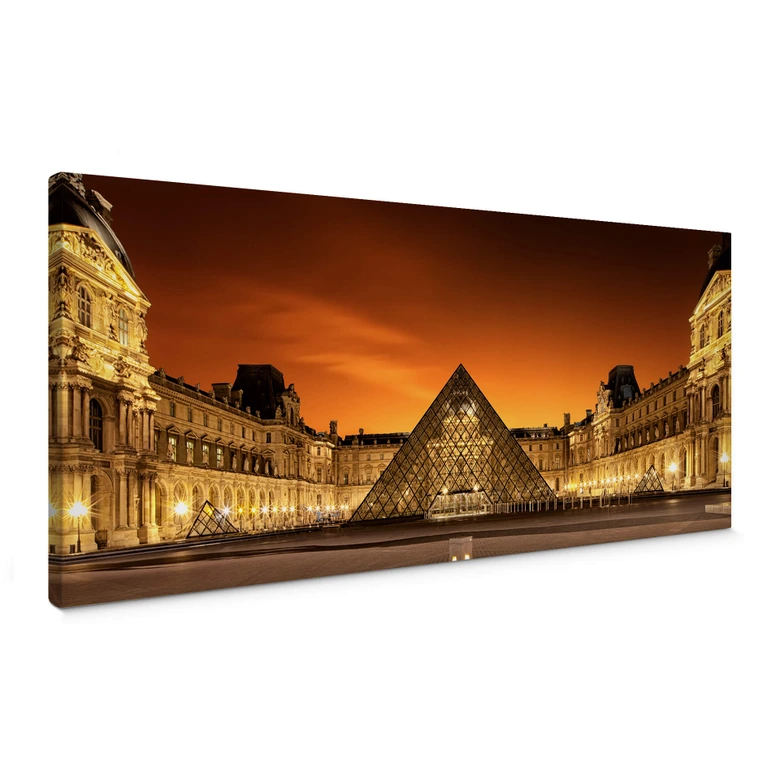 Leinwandbild Kiciak - Illuminated Louvre 