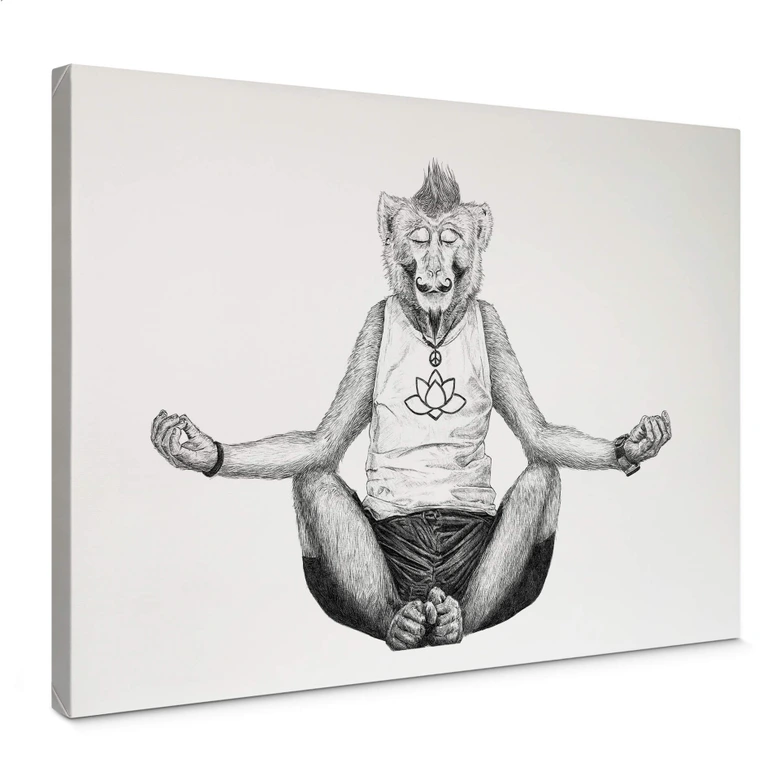 Leinwandbild Kools - Monkey Yoga 