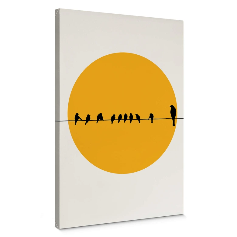 Canvas Kubistika - Bird Family 