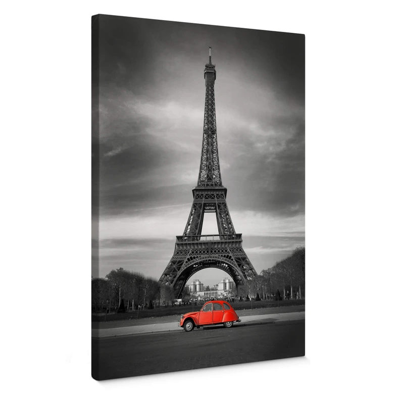 La Vie est Belle Canvastavla - röd 