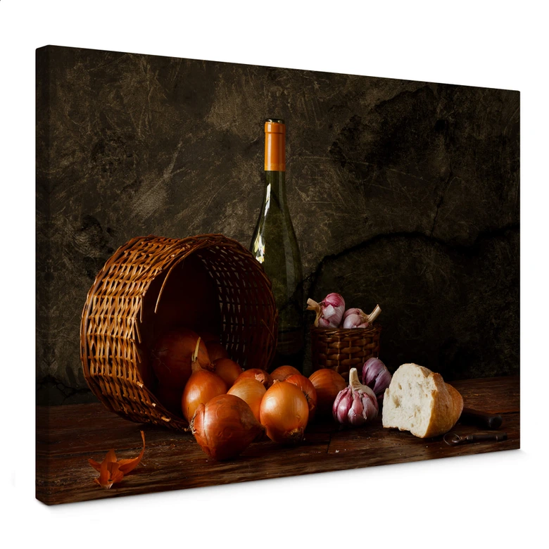 Leinwandbild Laercio - Zwiebelkörbchen 