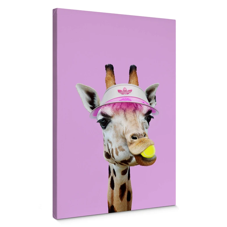Leinwandbild Loose - Tennisgiraffe 