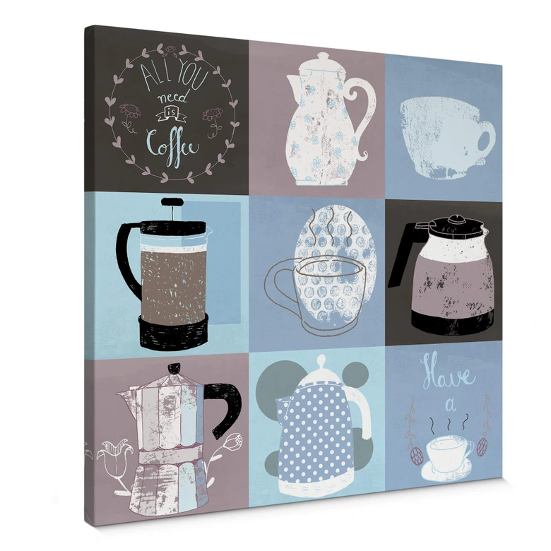 Tableau sur toile Loske - Coffee Time 