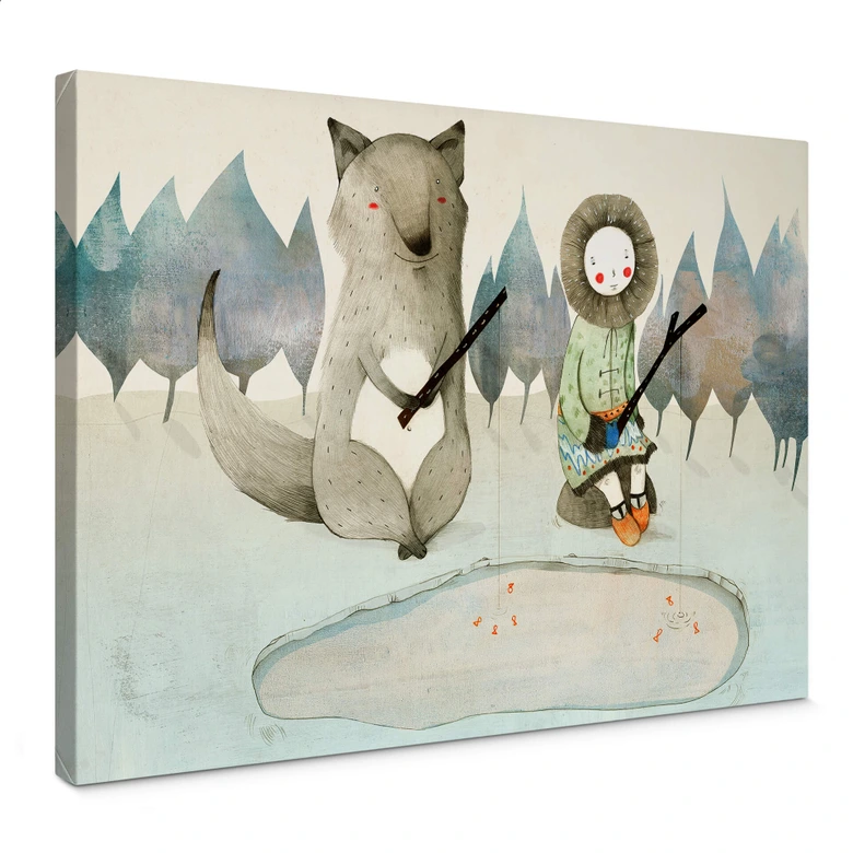 Leinwand Loske - Das kleine Inuitmädchen und der  