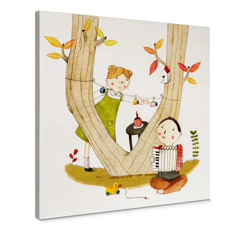 Leinwandbild Loske - Picknick 