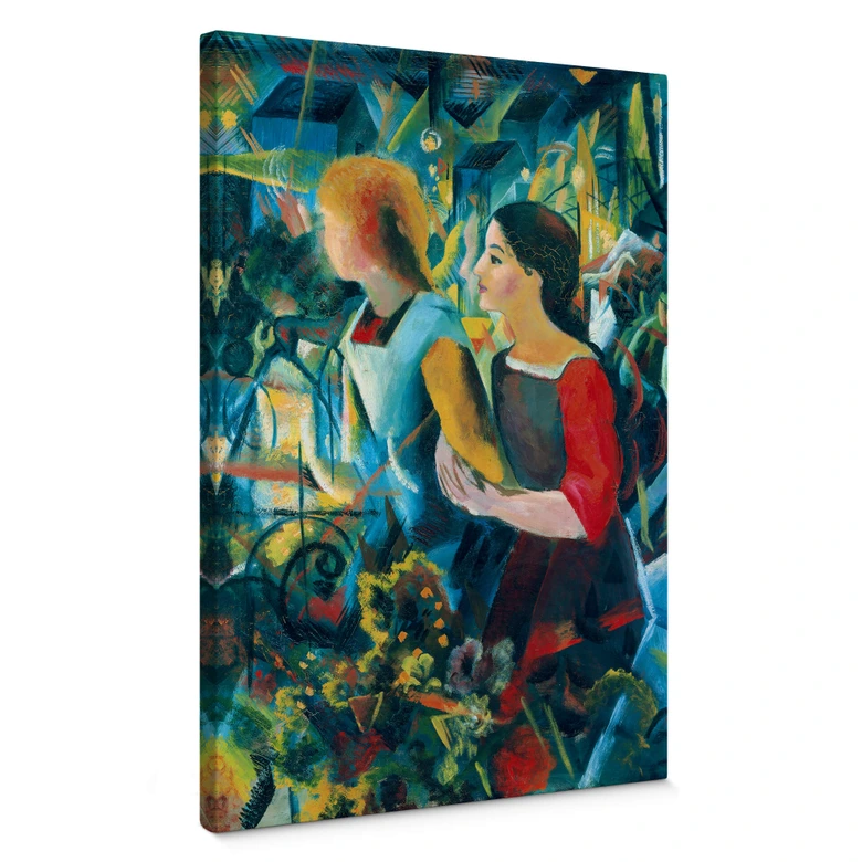 Leinwandbild Macke - Zwei Mädchen 