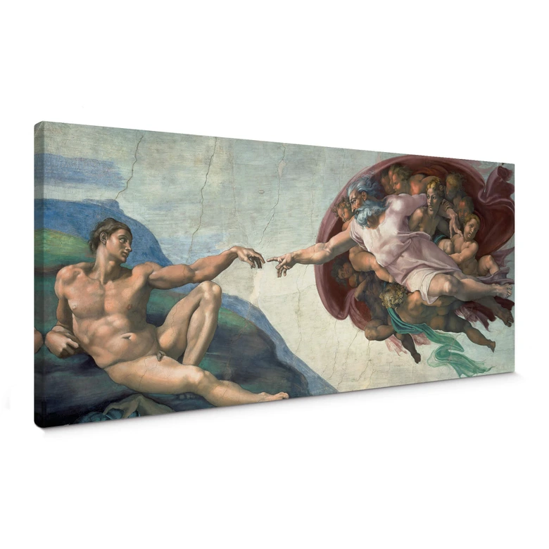 Leinwandbild Michelangelo - Die Erschaffung des Adam 