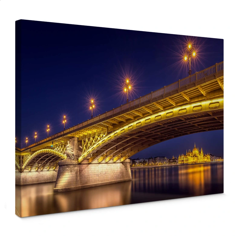 Lienzo Mørkeberg - Budapest de noche 
