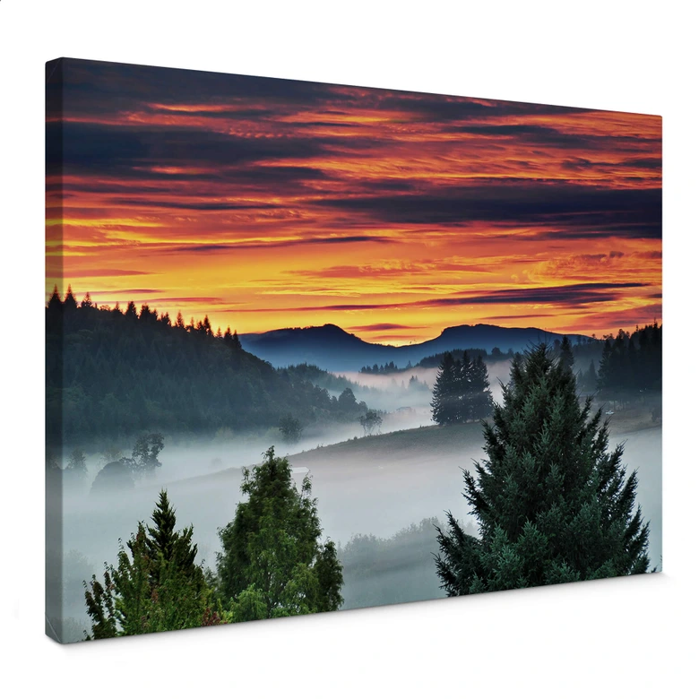 Fog in the Mountains Canvas print 