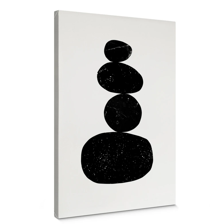 Leinwandbild Nouveauprints - Pebbles 3 black 